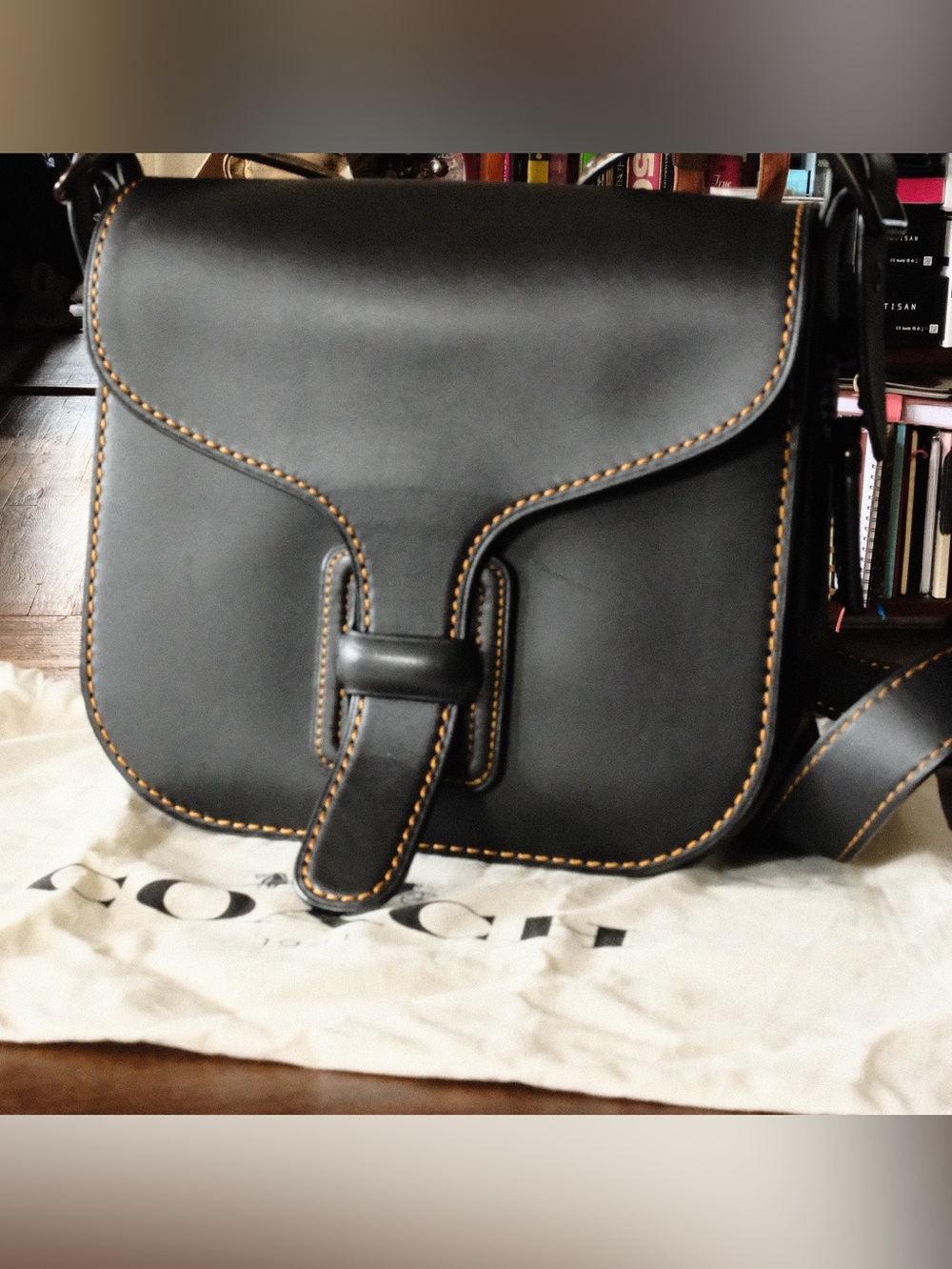 Coach Classic Archive Courier Bag. Black 1941